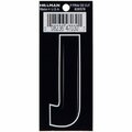 Hillman Letter, Character: J, 3 in H Character, Black/White Character, Black Background, Vinyl 839578